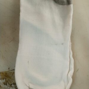 Men White Printed Colour Casual Socks