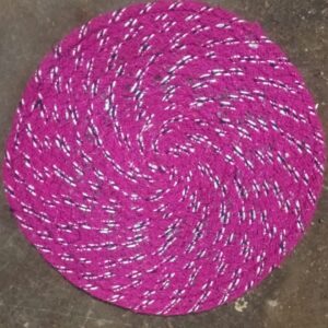 Pink Color Cotton Door Mat Pack Of 4