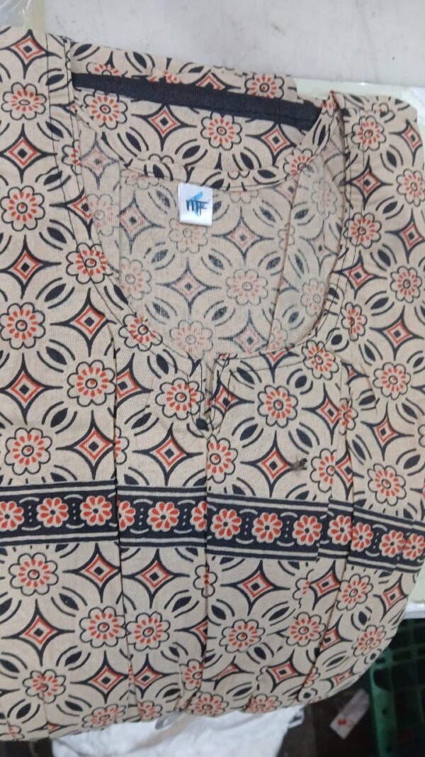 Kurta For Women Color Brown Size Xl
