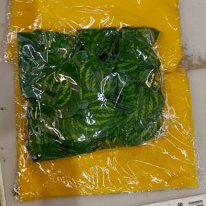 Decoration Plant Leaves Green With Yellow Chunni For Home Decor
