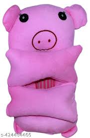 Cute Baby Pillow For Kids Pink Colour