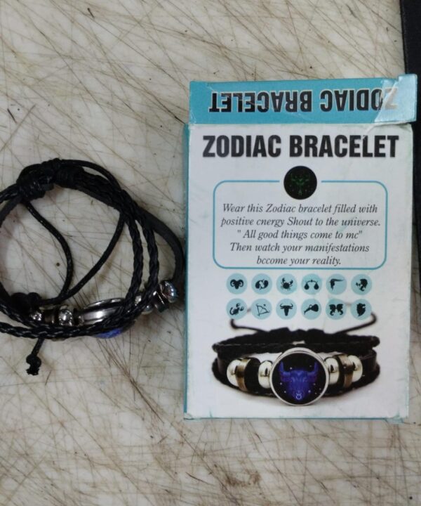Blue Bottle Heart Pendant With Gemini