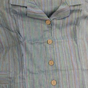 Women Self Design Casual Blue Shirt Size Xxl