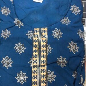 Women Blue Colour Printed Plazzo Suit Size M