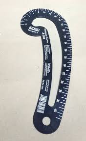 French Curve Scale And Designer Curve Plastic Collar Armhole Curve Black 12 Inch