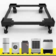 Wonderstand Adjustable Metal Floor Mount Bracket Washing Machine Stand Black Colour