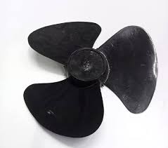 Plastic 3 Leaves Small Cooler Blade Black Colour