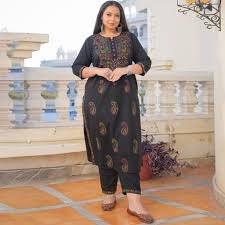 Women Kurte Black Size Xl