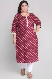 Women Kurta Maroon Color Size 44