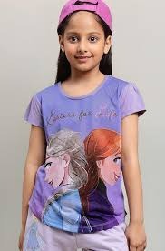 Kids Girl T Shirt Purple Color Size 11