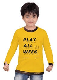 Kids Boy Tshirt Yellow Color Size 10