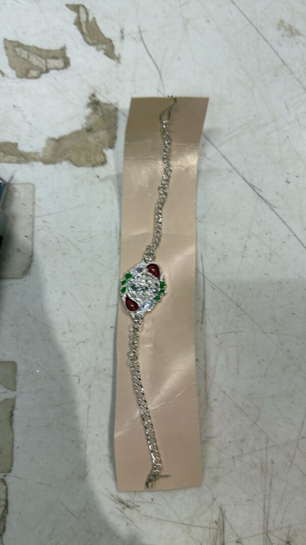 Silver Color Rakhi New Design For Boys
