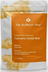 The Wellness Shop 5 Minute Painless Turmeric Facial Wax 100Gm