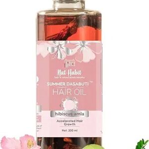 Nat Habit Hibiscus Amla Summer Hair Oil For Men Women 200Ml