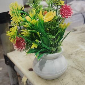 Artificial Flower Multicolor With Pot For Home