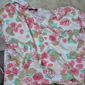 Scorpius Women Printed Cotton Top Multicolour Size L