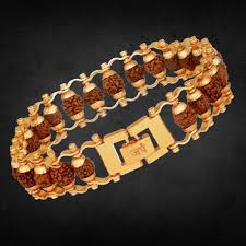 Japan Gold Plated Modern Rudraksha Bracelet Large