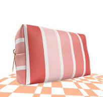 Foxtale Peach Striped Pouch Bag