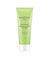 Dot Key Cica Calming Blemish Clearing Salicylic Acid Green Tea Face Wash 15Ml