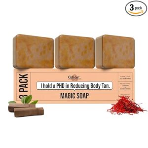Ghar Soaps Sandalwood Saffron Magic Soaps For Bath 100 Gms 3N
