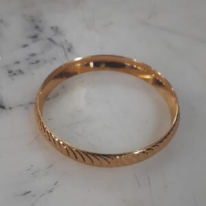 Classic Design Punjabi Kada In Gold Plated For Men