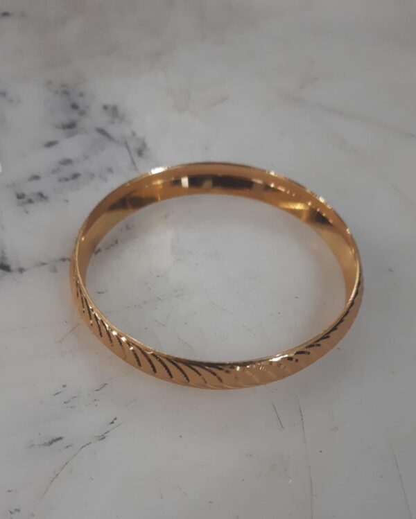 Classic Design Punjabi Kada In Gold Plated For Men