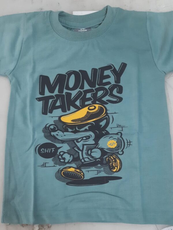 T Shirt For Boy Color Gray Green Size 20