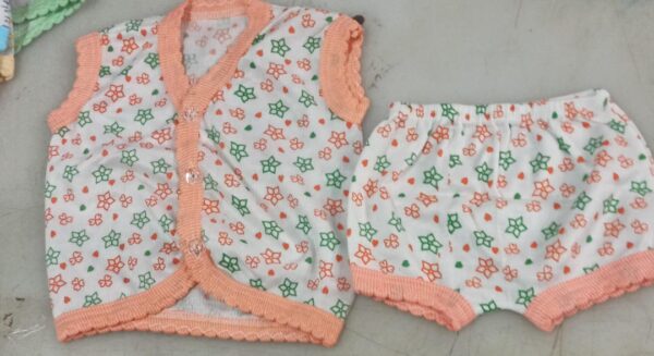 Multicolour Printed New Born Baby Boy Dress