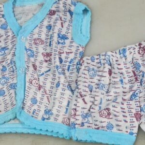 Multicolour Printed New Born Baby Boy Dress