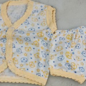 Multicolour Printed New Born Baby Boy Dress