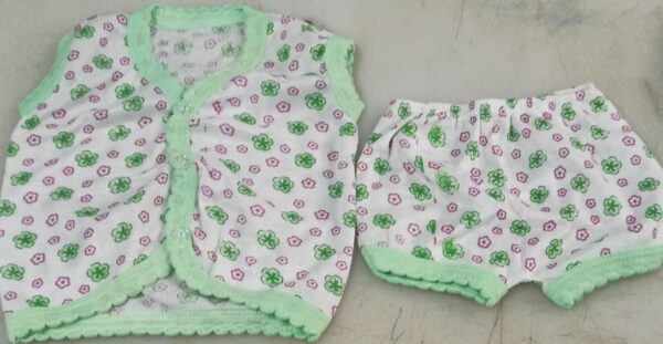 Multicolour Printed New Born Baby Boy Dress