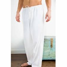 White Plain Mens Pajama For Men Size 44