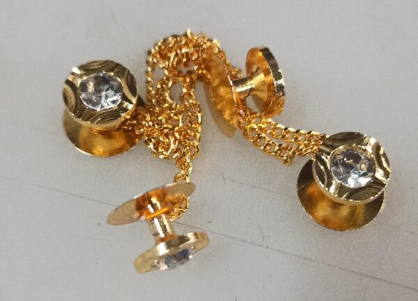 Epraizer Diamond Studded Pop Head Cut Border 4Pcs Kurta Buttons