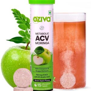 Oziva Acv Moringa Green Apple To Control Cravings 15N Tablets