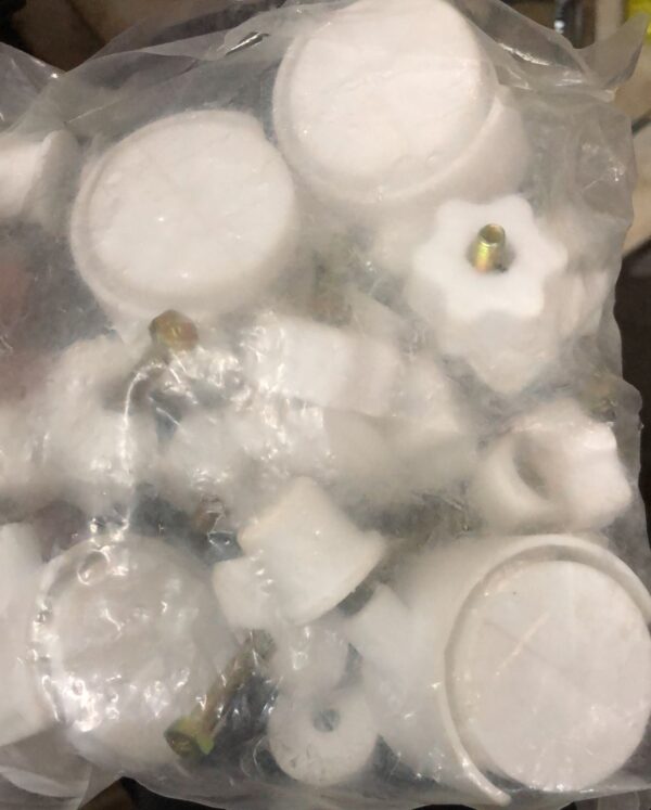 White Plastic Trolley Wheel 4 Pcs