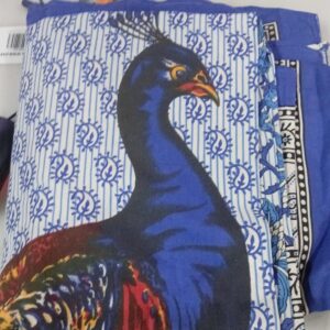Reliable Trends Abstract Blue Peacock King Size Bedsheet With 2 Pillow Covers