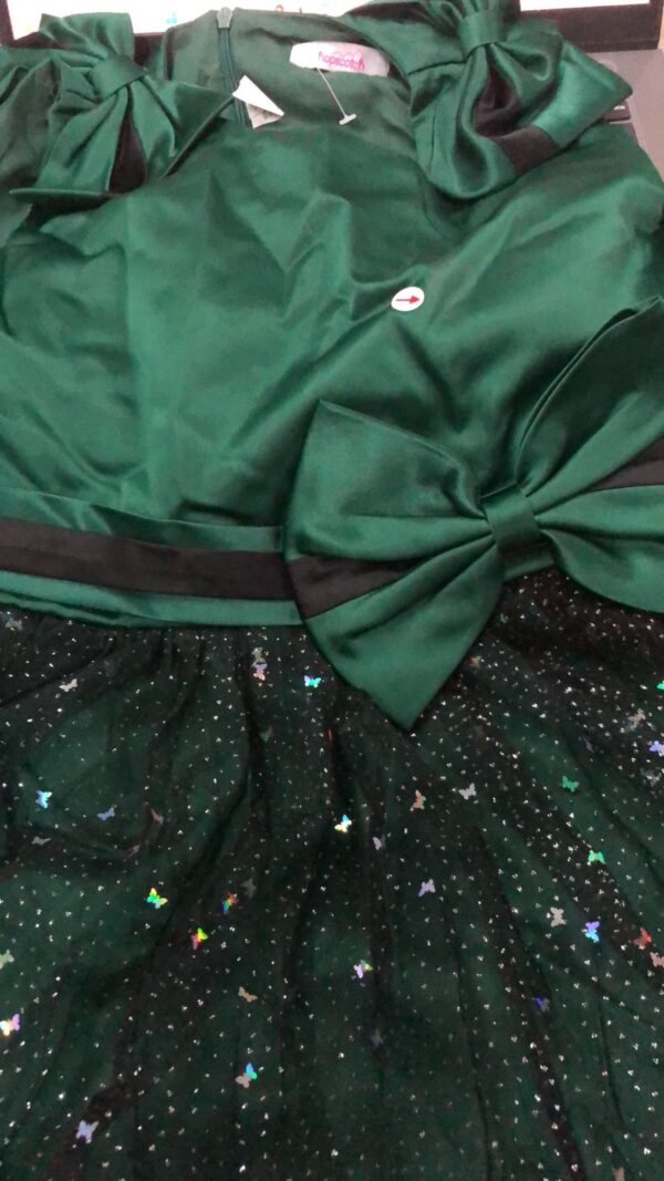 Green Color Frock For Girls Size 10 To 12 Years