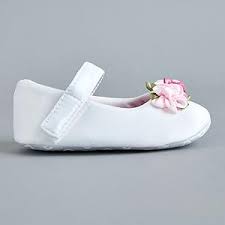 Hopscotch Girls White Fabric Floral Applique Booties White Size 4