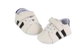Hopscotch Soft Cotton Canvas Baby Shoes For Boy White Size Nb