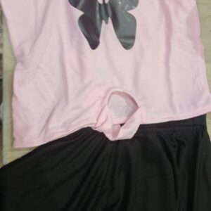 Dress For Kids Colour Pink Black Size 3 To 4 Yrs
