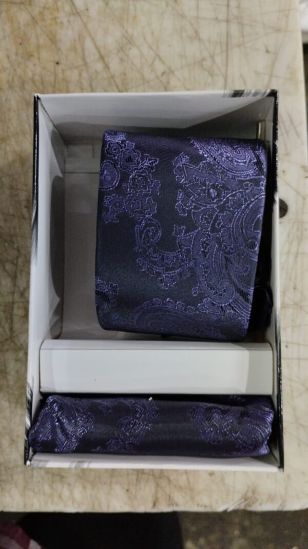Classy Men Purple Polyester Tie