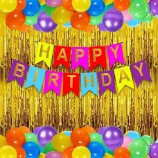 Happy Birthday Decoration Kit Multicolor