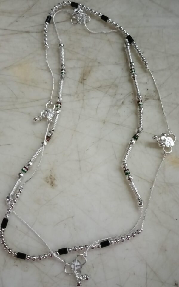Women Silver Anklet Set