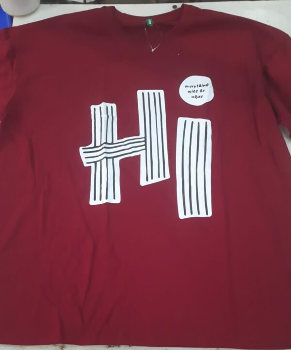 T Shirt For Men Color Maroon Size Xxl