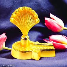 Gold Plated Small Shiv Ling Shivling For Pooja Brass Idol For Home