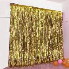 Foil Fringe Curtain Gold Colour