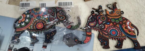 Wooden Mdf Elephant Key Holder Decorative Wall Mount Key Hanger