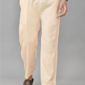 Qashida Pink Cotton Handloom Men Pant Size M