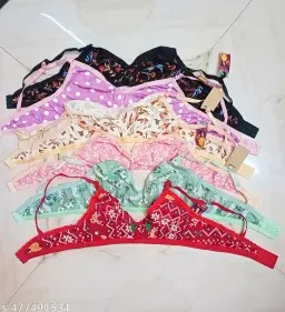 Women Multi Colour Bra Size 30 Pack Of 4