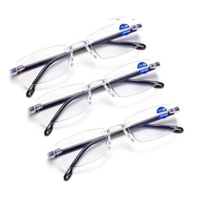 PRIVATE LABLE CRIBA Combo Pack of 3 Rimless Blue Cut